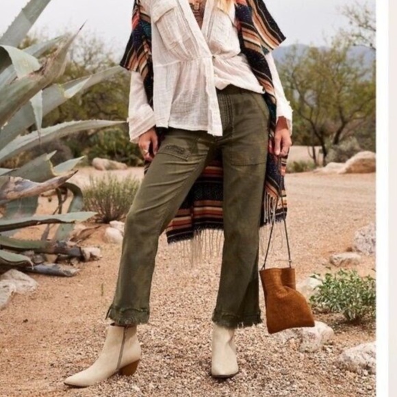 Free People Stormbringer Khaki Cargo Pants W24 - Picture 4 of 9